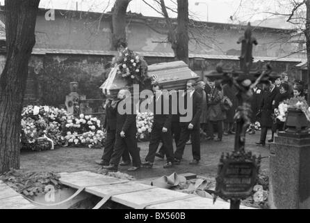 Jan Palach, funérailles, Coffin, cimetière, tombe, tombe Banque D'Images