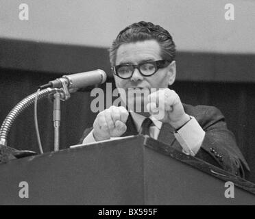 Ota Sik, parole, geste, adresse Banque D'Images