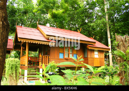 Cabane de plage sur l'île de Koh Samet en Thaïlande. Banque D'Images