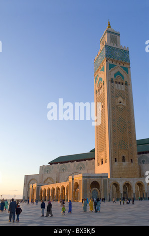 Mosquée Hassan II, Casablanca, Maroc, Afrique du Nord, Afrique Banque D'Images