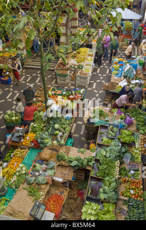 Mercado DOS Lavradores, le marché couvert pour les producteurs de denrées alimentaires de l'île, Funchal, Madeira, Portugal, Europe Banque D'Images