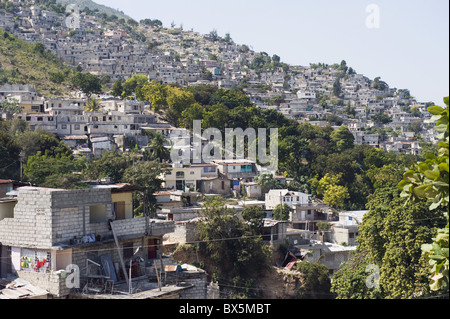 Les taudis, de Port-au-Prince, Haïti, Antilles, Caraïbes, Amérique Centrale Banque D'Images