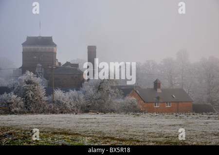 La Brasserie, Hook Norton, Oxfordshire après givre Banque D'Images