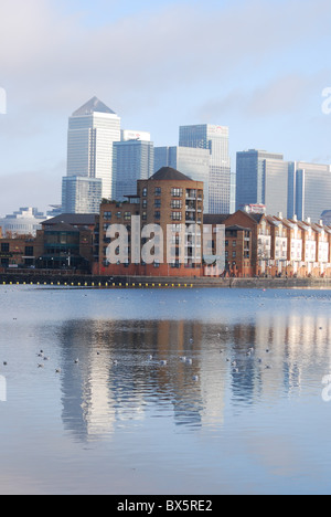 Green Land Dock Canary Wharf Banque D'Images