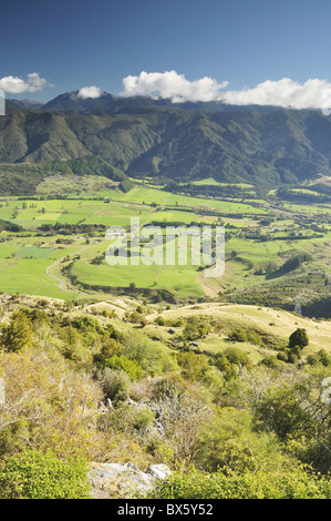 La vallée de Takaka, Tasman, île du Sud, Nouvelle-Zélande, Pacifique Banque D'Images