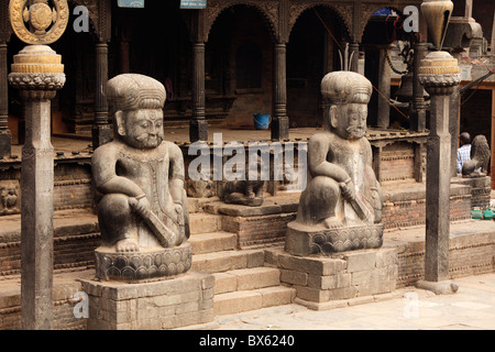 Entrée du Temple Hindou, Magella, Bhaktapur, Népal Banque D'Images