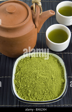 Thé matcha japonais, Japon, Asie Banque D'Images