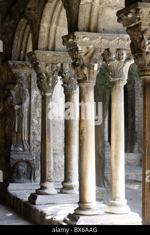 Cloître de l'église Saint-Trophime, Arles, Bouches du Rhône, France, Europe Banque D'Images