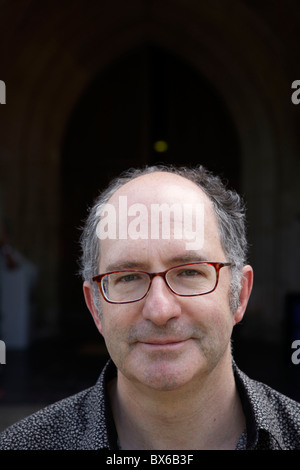 John Lanchester headshot au Telegraph façons avec des mots, Festival littéraire, Dartington Hall 2010 Banque D'Images