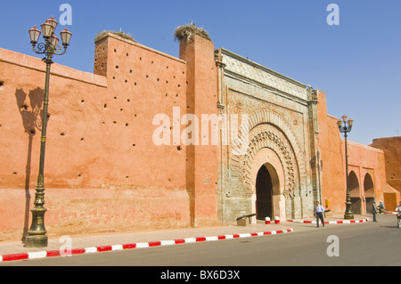 Bab Agnou porte de la ville, Marrakech, Maroc, Afrique du Nord, Afrique Banque D'Images