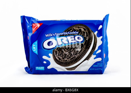 Oreos. Paquet de cookies Oreo, États-Unis Banque D'Images