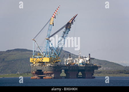 Plate-forme pétrolière à Stavanger, capitale du pétrole de la mer du Nord, Rogaland, Norway, Scandinavia, Europe Banque D'Images