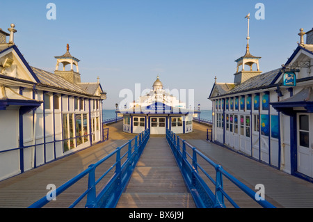 Eastbourne Pier, plage et épis, Eastbourne, East Sussex, Angleterre, Royaume-Uni, Europe Banque D'Images