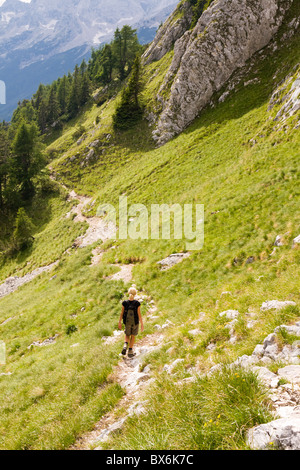 Les randonnées dans les Alpes, la Slovénie Banque D'Images