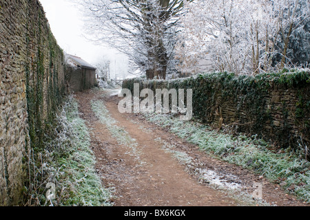 Une journée hivernale glacielle, Winterbourne South Glos UK Banque D'Images