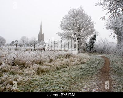 Une journée hivernale glacielle, Winterbourne South Glos UK Banque D'Images