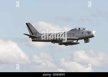 F86 Sabre en vol Banque D'Images
