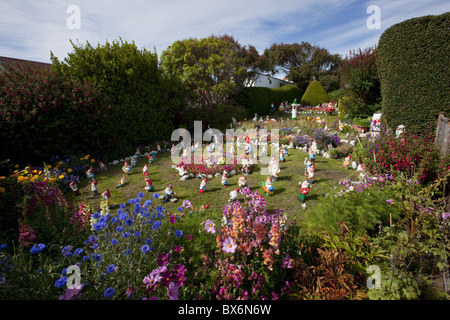 Les nains de jardin, Port Stanley, îles Malouines, l'Amérique du Sud Banque D'Images