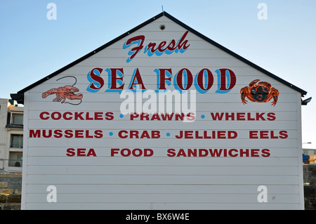 Weston super Mare, Somerset, Angleterre : sea food sur la plage Banque D'Images