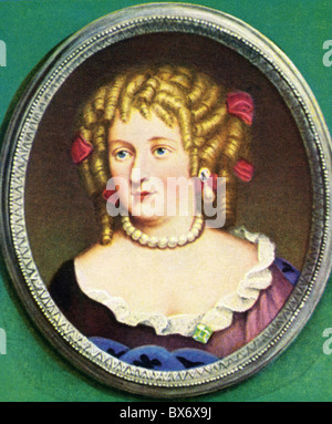 Montespan, Françoise Athenais de Rochechouart de Mortemart, marquise de, 5.10.1640 - 27.5.1707, dame de la cour française, portrait, imprimé après miniature par Jean Petitot, XVIIe siècle, carte à cigarettes, Allemagne, 1933, , Banque D'Images