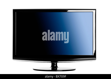 TV LCD moderne isolé sur fond blanc Banque D'Images