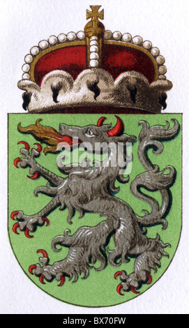 heraldry, blason, Autriche-Hongrie, Styrie, lithographie de couleur, Meyers Konversversartionslexikon, 1908, droits additionnels-Clearences-non disponible Banque D'Images