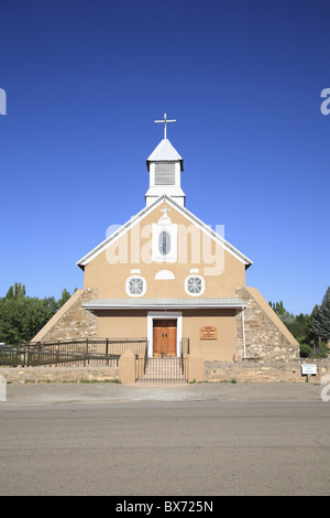 L'Iglesia Nuestra Senora de los Remedios, Galisteo, Nouveau Mexique, États-Unis d'Amérique, Amérique du Nord Banque D'Images