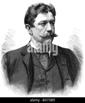 Bismarck, Herbert prince von, 28.12.1849 - 18.9.1904, politicien allemand, portrait, secrétaire d'État du Foreign Office 1886 - 1890, gravure de bois, 1886, , Banque D'Images