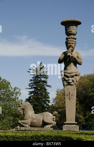 Au jardin du Palais Farnèse à caprarola, italie Banque D'Images