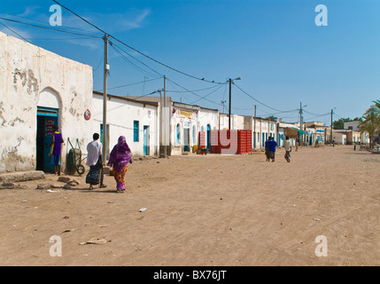 Scène de rue à Tadjourah, République de Djibouti, Afrique Banque D'Images