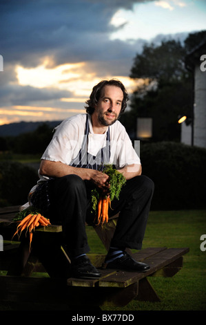 Le chef Stephen Terry photographié à l'Hardwick près d'Abergavenny 2008 Banque D'Images