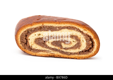Un morceau d'un écrou strudel, Delicious Cake maison. Banque D'Images
