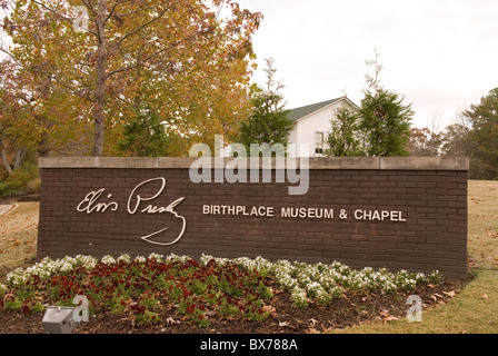 Musée et Maison Natale d'Elvis Presley Tupelo Mississippi USA Chapelle Banque D'Images