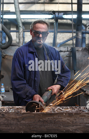 Production de moulages pour machines agricoles, Poznan, Pologne Banque D'Images