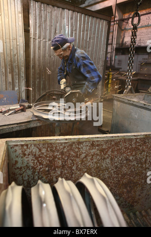 Production de moulages pour machines agricoles, Poznan, Pologne Banque D'Images