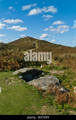 dh Herm Island HERM GUERNESEY roberts traverse la chambre funéraire dolmen tombeau monticule canal kist Banque D'Images