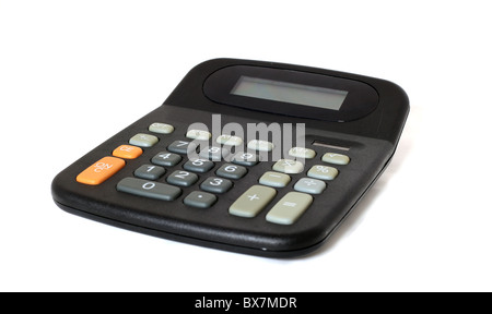 Calculatrice standard. Tous isolé sur fond blanc. Banque D'Images