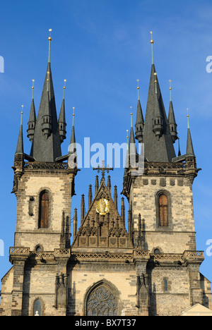 La cathédrale de Tyn à Prague, République tchèque. Banque D'Images