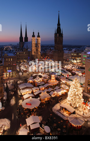 Marché de Noël à Halle (Saale), Allemagne ; Weihnachtsmarkt à Halle 2010 Banque D'Images