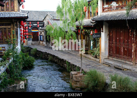 La vieille ville de Lijiang (Dayan), Yunnan, Chine Banque D'Images