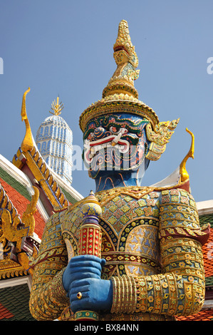'Yaksha' garde mythique, le Grand Palais, l'île Rattanakosin, Bangkok, Thaïlande Banque D'Images