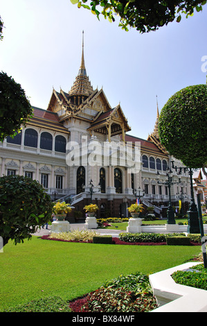 Chakri Maha Prasat Hall, Grand Palais, de l'île Rattanakosin, Phra Nakhon District, Bangkok, Thaïlande Banque D'Images