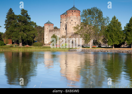 Château d'Olavinlinna, Savonlinna, Finlande Banque D'Images