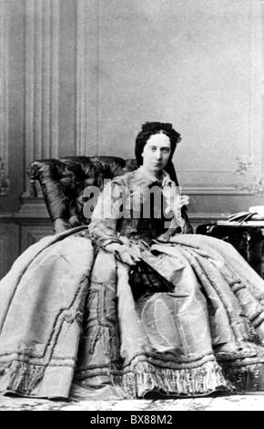 Maria Alexandrovna, 8.8.1824 - 8.6.1880, impératrice consort de Russie 18.2.1855 - 8.6.1880, longueur totale, vers 1860, Banque D'Images