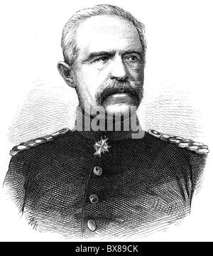 Bonin, Adolf von, 11.11.1803 - 16.4.1872, général prussien, portrait, gouverneur général de Lorraine, gravure sur bois, vers 1870/1871, Banque D'Images