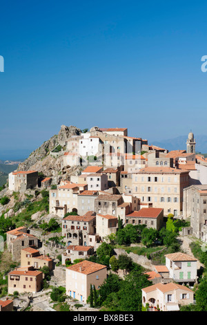 Hilltop village Speloncato, Balagne, Corse, France Banque D'Images