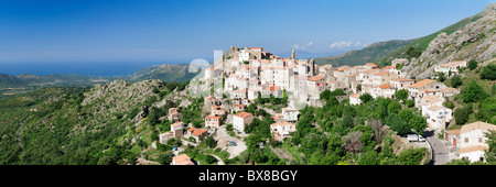 Hilltop village Speloncato, Balagne, Corse, France Banque D'Images