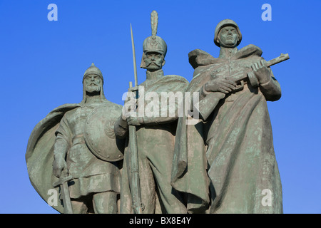 Monument aux soldats russes qui ont été victorieuses lors de l'époque médiévale, les guerres napoléoniennes et la seconde guerre mondiale Banque D'Images