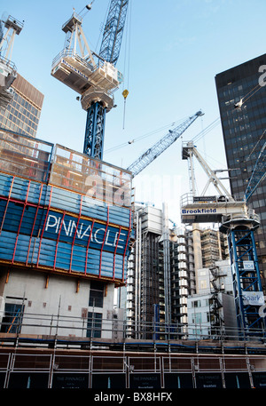 L 'Pinnacle' aussi connu comme Bishopsgate tower, en construction dans la ville de London architectes Kohn Pedersen Fox - Déc 2010 Banque D'Images