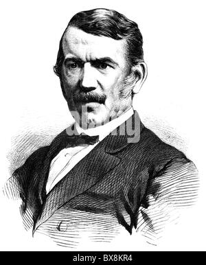 Livingstone, David, 19.3.1813 - 1.5.1873, explorateur de l'Afrique britannique, missionnaire, portrait, gravure de bois, XIXe siècle, Banque D'Images